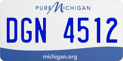 MI license plate DGN4512