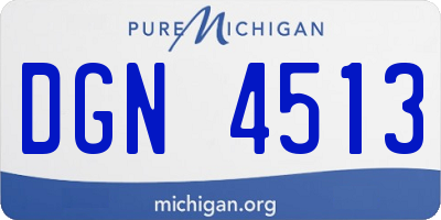 MI license plate DGN4513