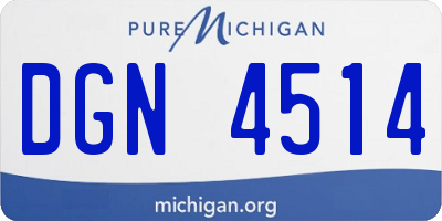 MI license plate DGN4514