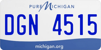 MI license plate DGN4515