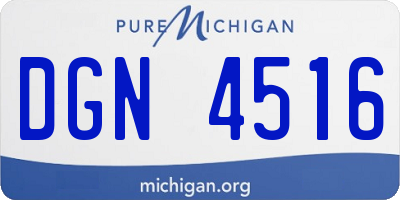MI license plate DGN4516