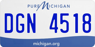 MI license plate DGN4518