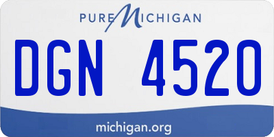 MI license plate DGN4520