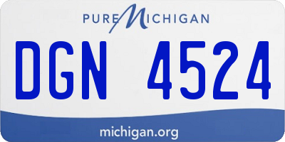 MI license plate DGN4524