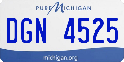 MI license plate DGN4525