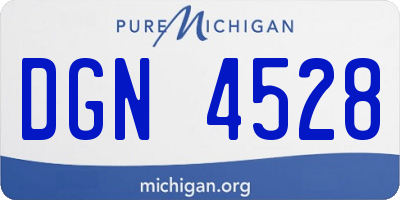 MI license plate DGN4528