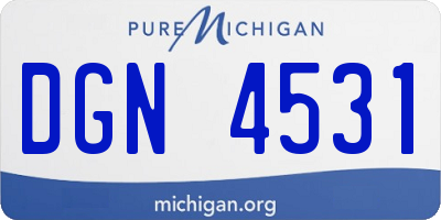 MI license plate DGN4531