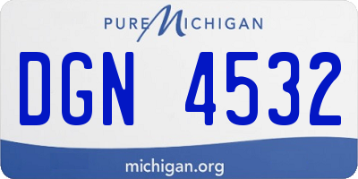 MI license plate DGN4532