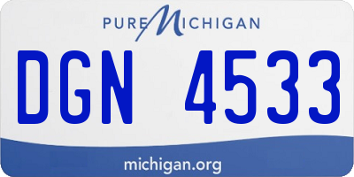 MI license plate DGN4533