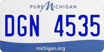 MI license plate DGN4535