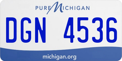 MI license plate DGN4536