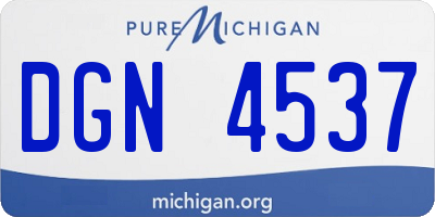 MI license plate DGN4537