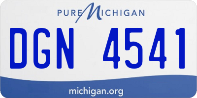 MI license plate DGN4541