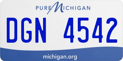 MI license plate DGN4542
