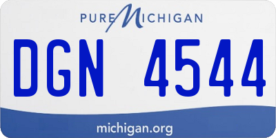 MI license plate DGN4544