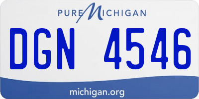 MI license plate DGN4546