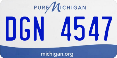 MI license plate DGN4547