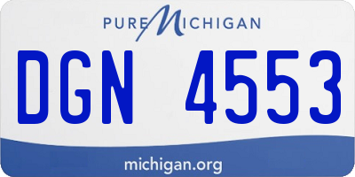 MI license plate DGN4553
