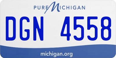 MI license plate DGN4558