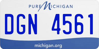 MI license plate DGN4561