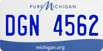 MI license plate DGN4562