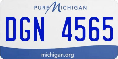 MI license plate DGN4565