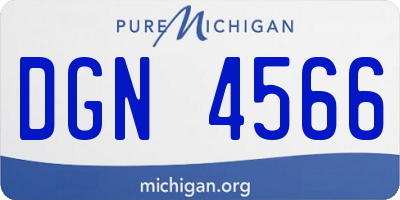 MI license plate DGN4566