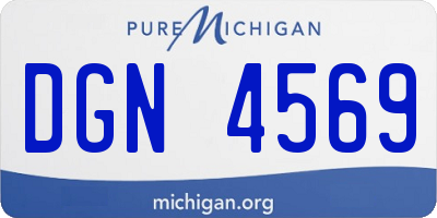 MI license plate DGN4569