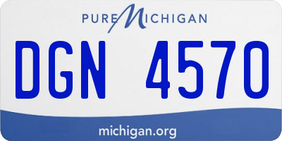 MI license plate DGN4570