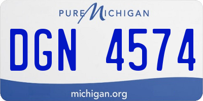 MI license plate DGN4574