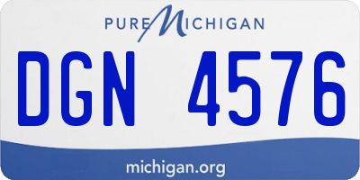 MI license plate DGN4576