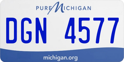 MI license plate DGN4577