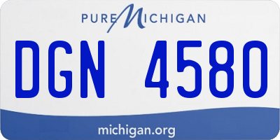MI license plate DGN4580