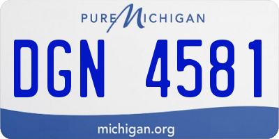MI license plate DGN4581