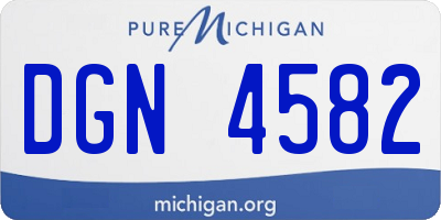 MI license plate DGN4582