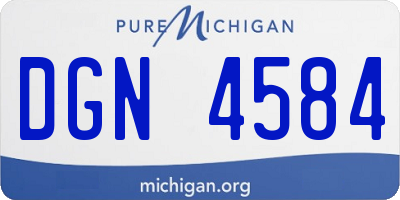 MI license plate DGN4584