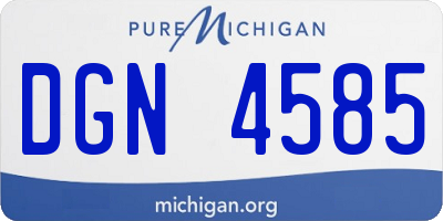 MI license plate DGN4585