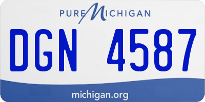 MI license plate DGN4587