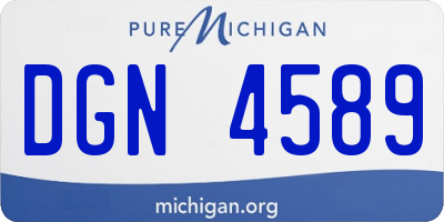 MI license plate DGN4589