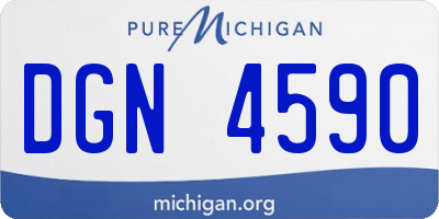 MI license plate DGN4590