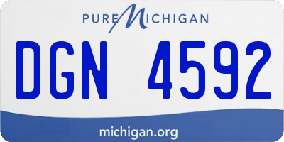 MI license plate DGN4592