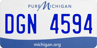 MI license plate DGN4594