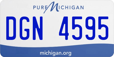 MI license plate DGN4595
