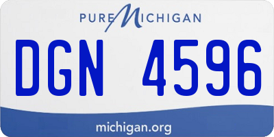 MI license plate DGN4596