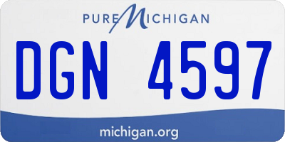 MI license plate DGN4597