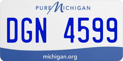 MI license plate DGN4599