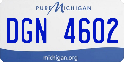 MI license plate DGN4602