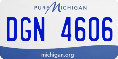 MI license plate DGN4606
