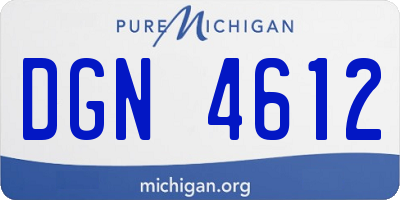 MI license plate DGN4612