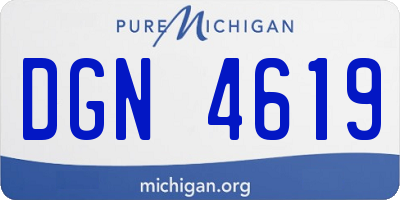 MI license plate DGN4619